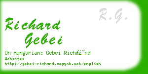 richard gebei business card